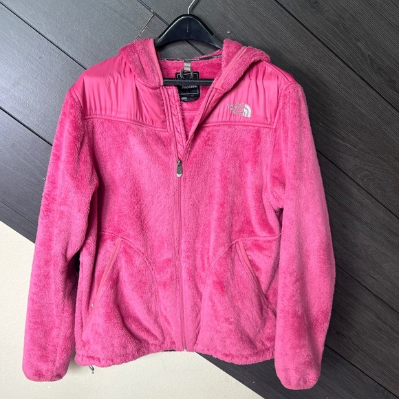 The North Face Tops - The North Face Women's Osito Fleece Jacket Pink Full Zip Hooded XL Athleisure